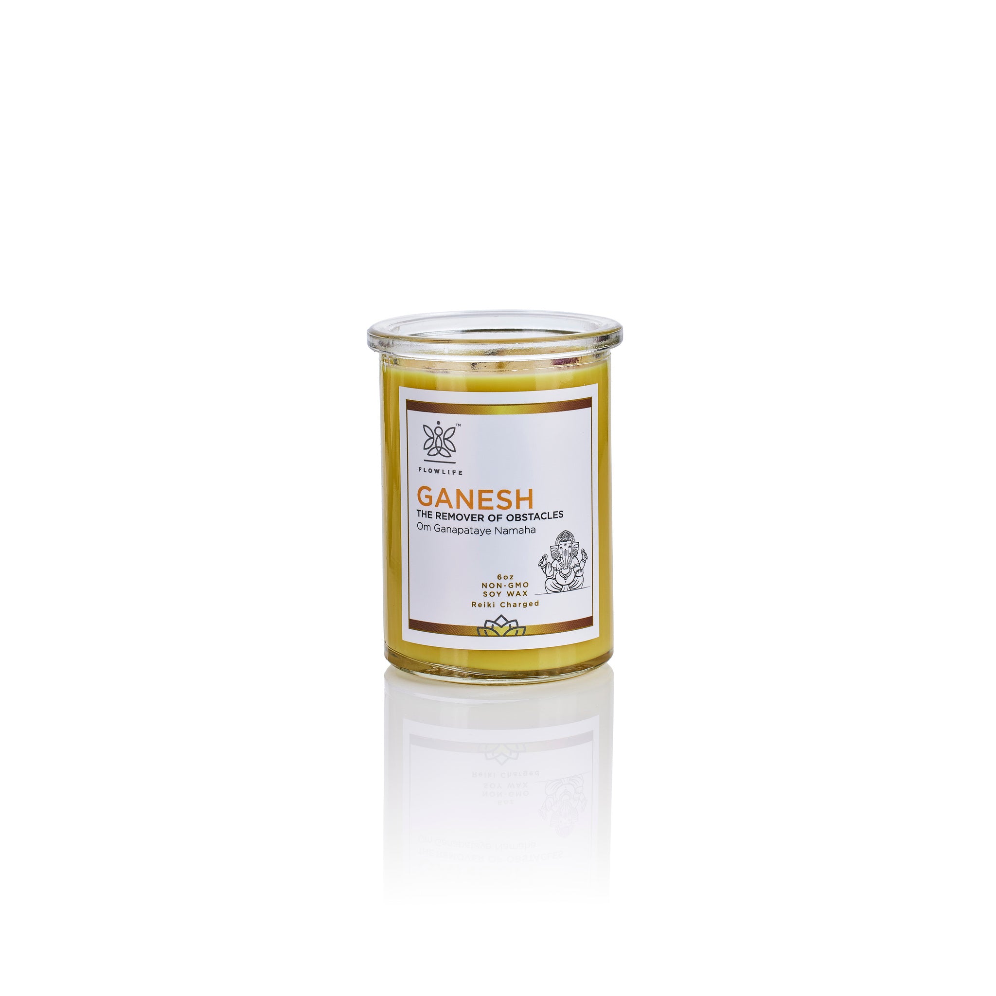 GANESH - The Remover of Obstacles - 6 oz - 100% soy wax - Flowlife