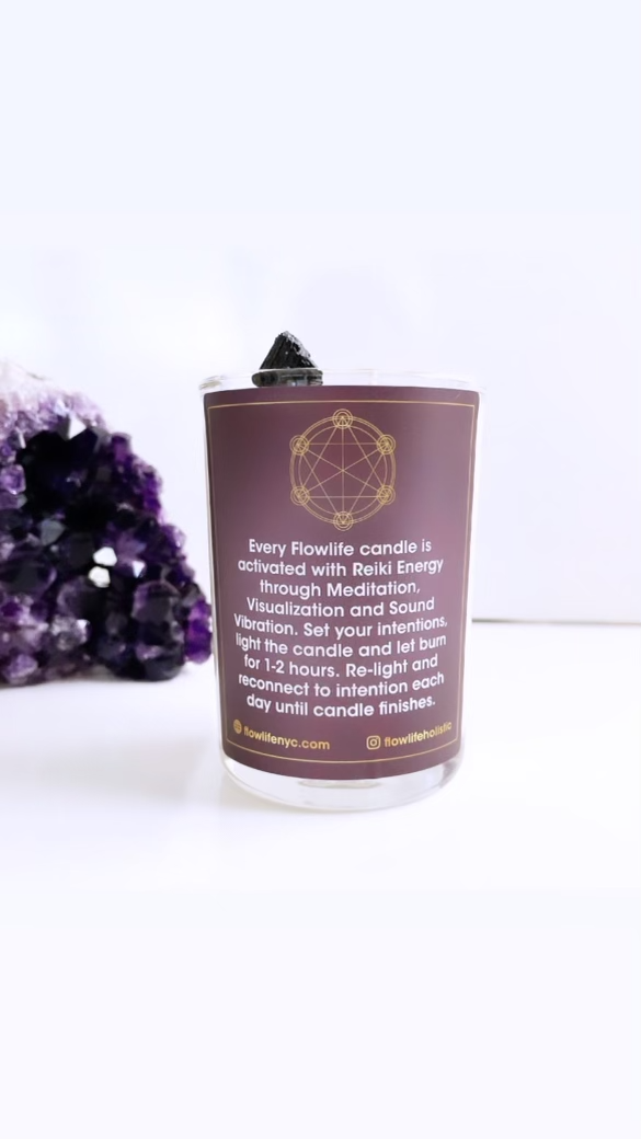 reiki charged scented protection candle
