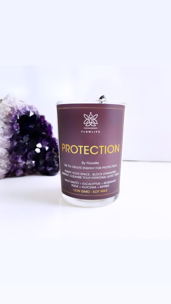 reiki charged scented protection candle